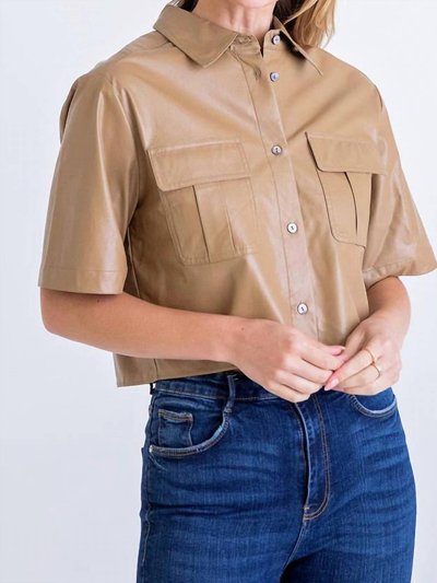 Karlie Pleather Camp Shirt product