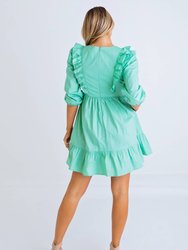 Poplin Ruffle Tier Dress