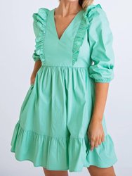 Poplin Ruffle Tier Dress