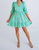 Poplin Ruffle Tier Dress - Green