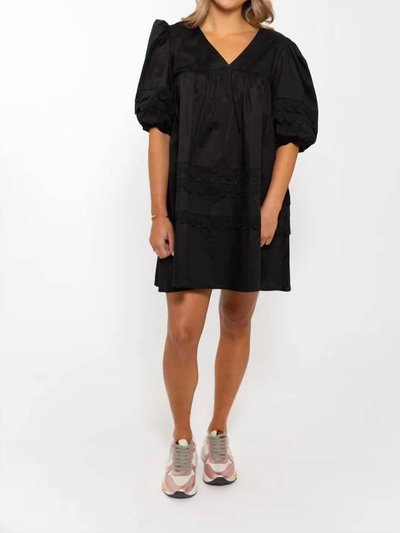 Karlie Poplin V-Neck Scallop Puff Dress product