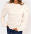 Solid Check Long Sleeve Top - Ivory