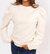 Solid Check Long Sleeve Top - Ivory