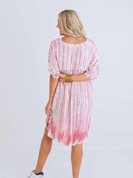 Tie Dye V Neck Dress