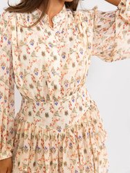 Vintage Floral Chiffon Dress