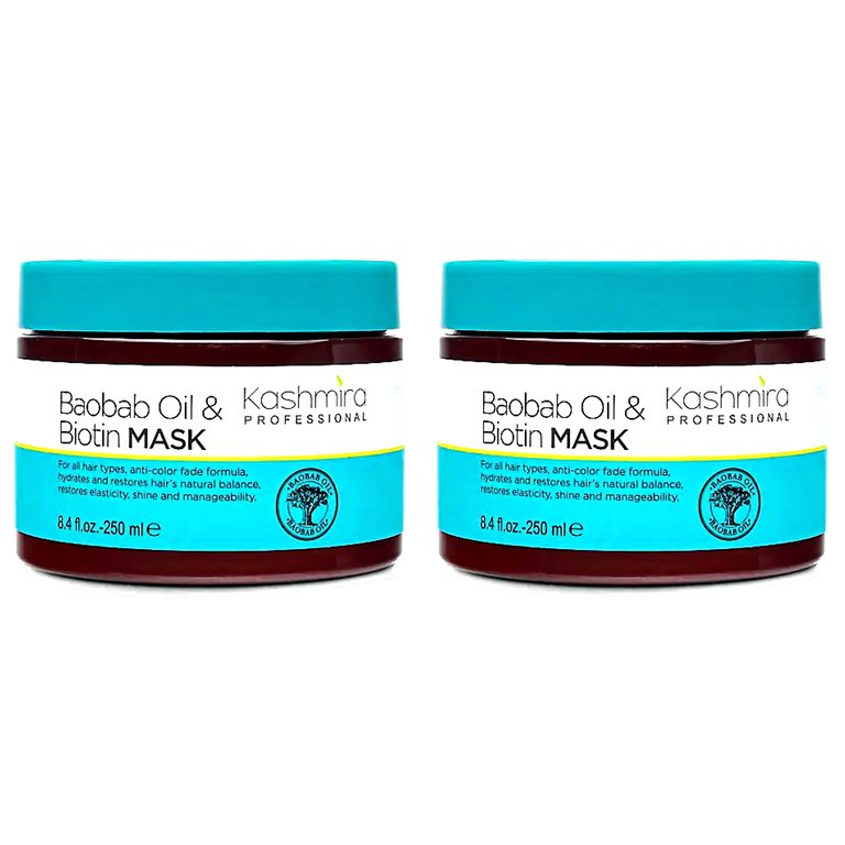 Baobab Oil & Biotin Professional Repairing Hair Mask - 2 Pack