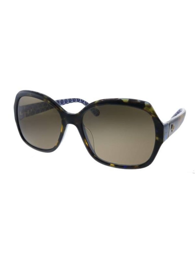 Amberlynn Square Plastic Sunglasses With Brown Polarized Lens - Havana