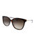 Britton/G/S Square Plastic Sunglasses With Brown Gradient Lens - Dark Havana