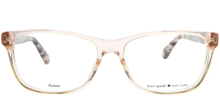 Calley Rectangle Plastic Eyeglasses In Pink Havana