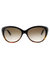 Cat-Eye Plastic Tortoise Sunglasses With Brown Gradient Lens