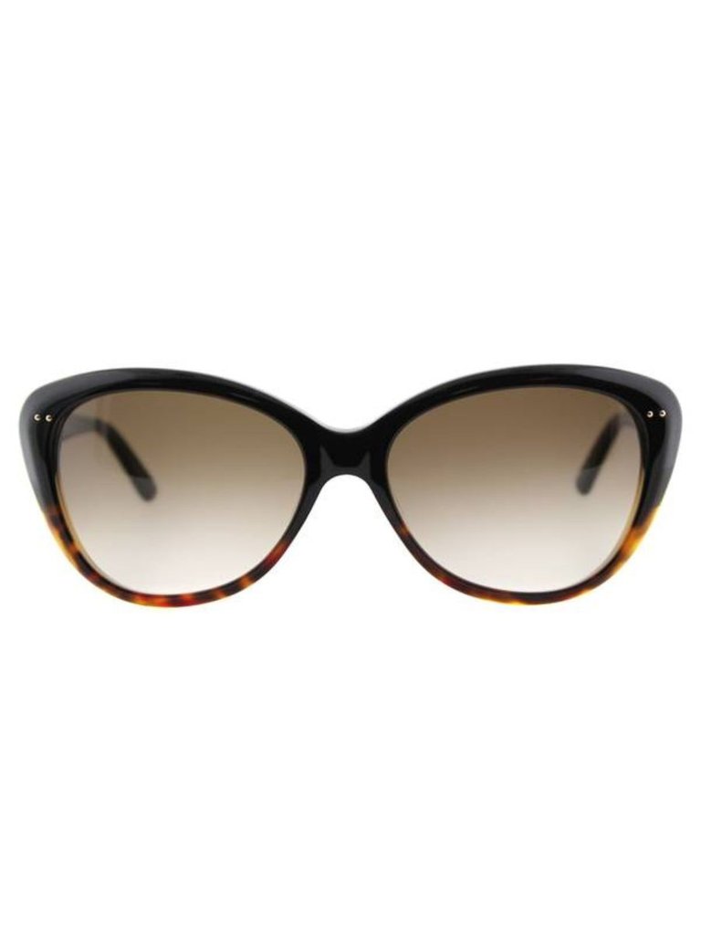 Cat-Eye Plastic Tortoise Sunglasses With Brown Gradient Lens