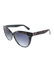Daesha Cat-Eye Plastic Sunglasses With Grey Gradient Lens - Black