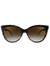 Daesha/S Butterfly Plastic Sunglasses With Brown Gradient Polarized Lens