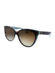 Daesha/S Butterfly Plastic Sunglasses With Brown Gradient Polarized Lens - Havana Green