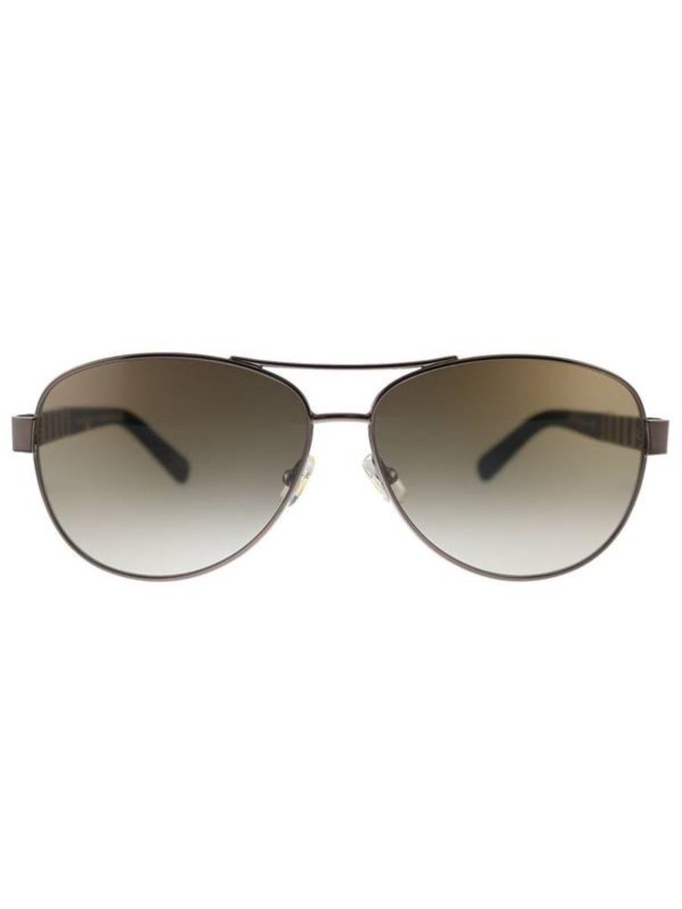Dalia Aviator Metal Havana Sunglasses With Brown Gradient Lens