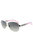 Dalia Aviator Metal Sunglasses With Grey Gradient Lens - Pink