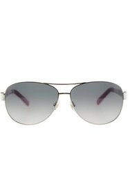 Dalia Aviator Metal Sunglasses With Grey Gradient Lens
