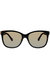 Danalyn Square Plastic Tortoise Sunglasses With Brown Gradient Lens In Havana - Havana