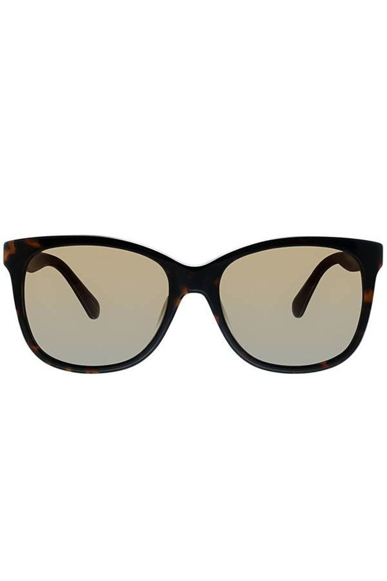 Danalyn Square Plastic Tortoise Sunglasses With Brown Gradient Lens In Havana - Havana