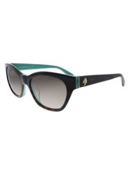 Jerri/S Cat-Eye Plastic Sunglasses With Brown Gradient Lens - Havana Blue