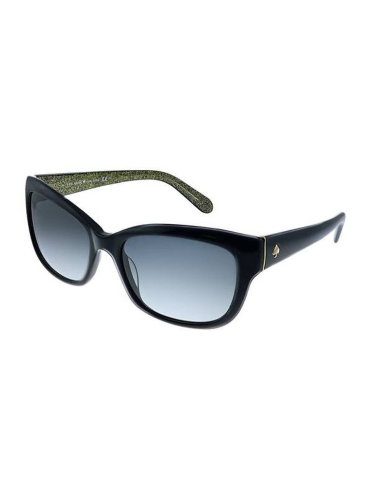 Johanna Cat-Eye Plastic Sunglasses With Grey Gradient Lens - Black