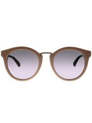 Joylyn Oval Plastic Sunglasses With Rose Mirror Lens