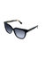 Kahli Rectangle Plastic Sunglasses With Grey Gradient Lens - Black