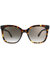 Kiya Cat-Eye Plastic Sunglasses With Brown Gradient Lens