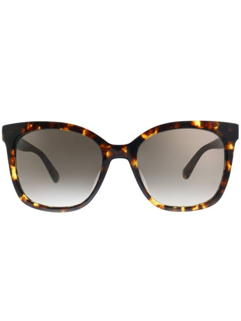 Kiya Cat-Eye Plastic Sunglasses With Brown Gradient Lens