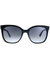 Kiya Cat-Eye Plastic Sunglasses With Grey Gradient Lens
