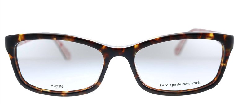 Lizabeth Rectangle Plastic Eyeglasses In Havana Pattern