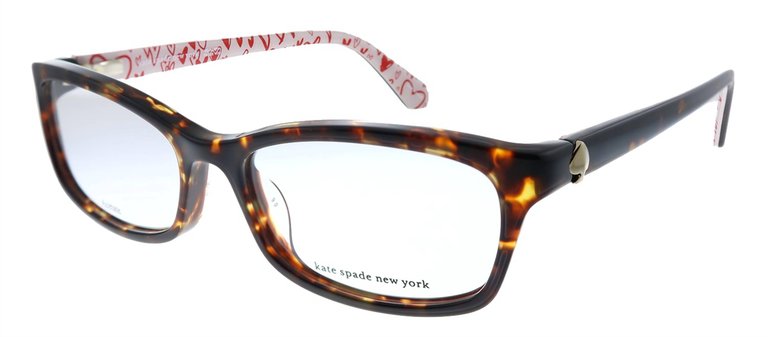 Lizabeth Rectangle Plastic Eyeglasses In Havana Pattern - Havana Pattern