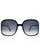 Mackenna Round Plastic Sunglasses With Grey Gradient Lens