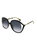 Mackenna Round Plastic Sunglasses With Grey Gradient Lens - Black