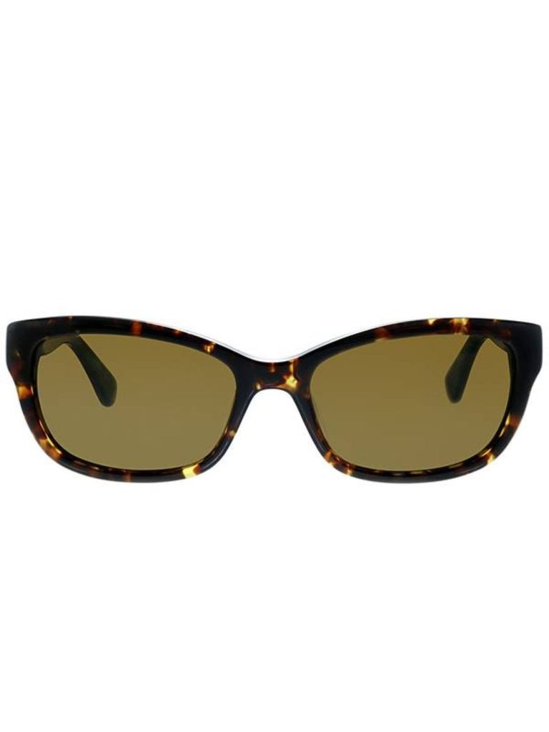 Marilee/P Rectangle Plastic Sunglasses With Bronze Polarized Lens