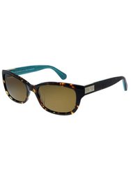 Marilee/P Rectangle Plastic Sunglasses With Bronze Polarized Lens - Havana/Tortoise