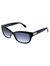 Marilee/P Rectangle Plastic Sunglasses With Grey Gradient Lens - Black