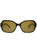 Rectangle Plastic Havana Sunglasses With Brown Polarized Lens