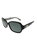 Rectangle Plastic Sunglasses With Grey Polarized Lens - Black