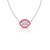 Groovy Gold Necklace With Diamonds And Pink Enamel - Gold/Pink