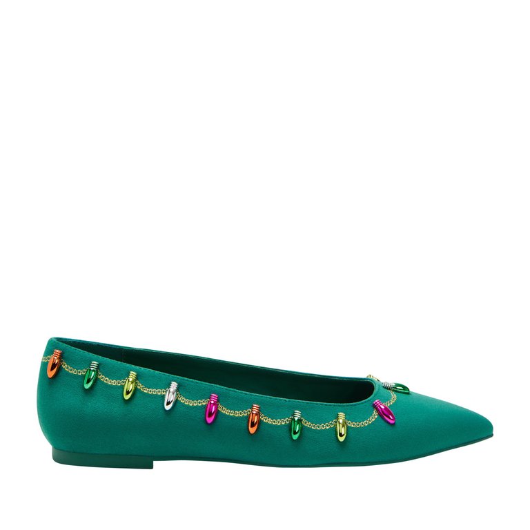 Hollie Christmas Flat -  Serene Green