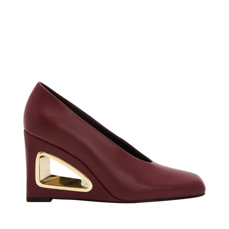 Hollow Wedge Pump Heel - Cranberry - Cranberry