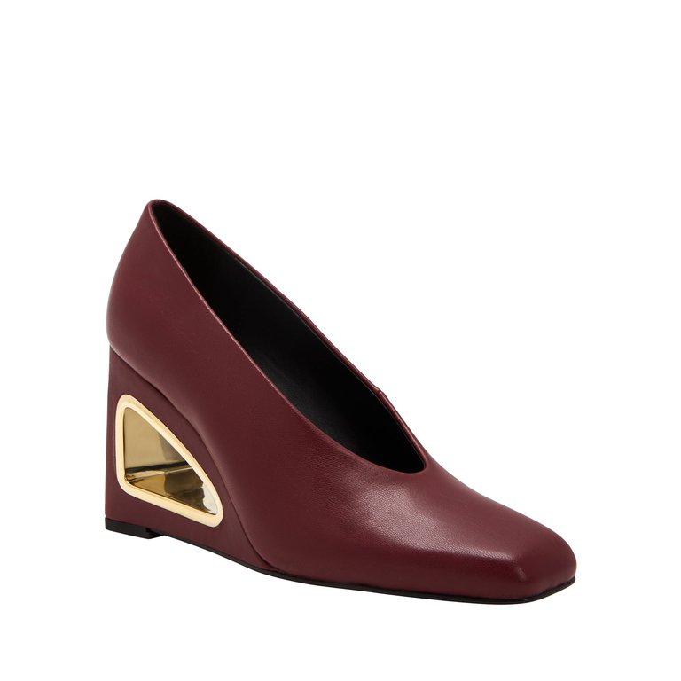 Hollow Wedge Pump Heel - Cranberry