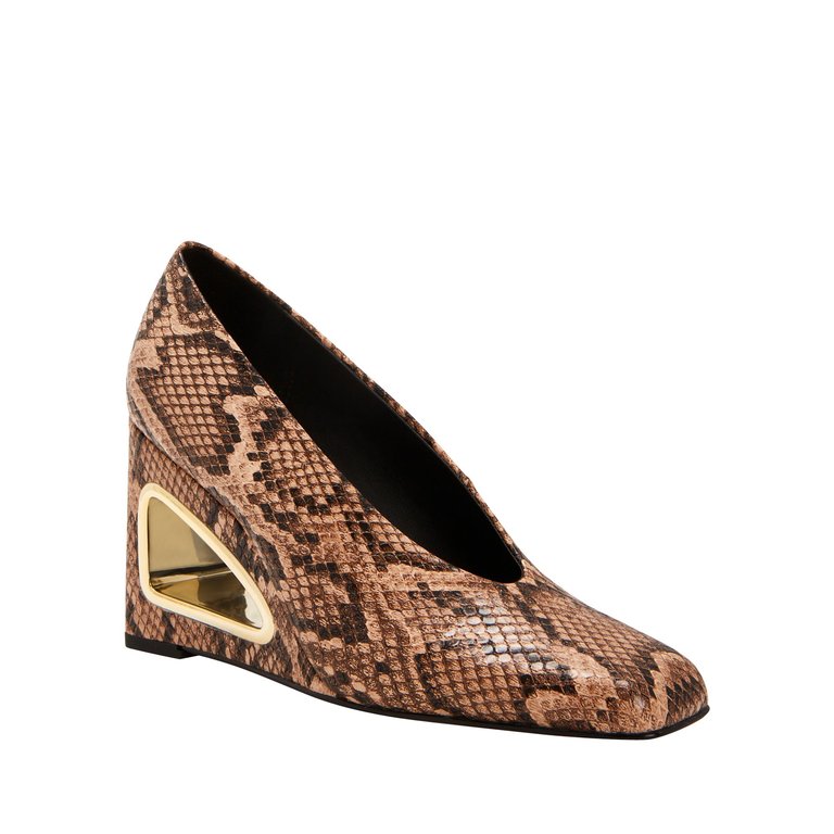 Hollow Wedge Pump Heel - True Taupe Multi