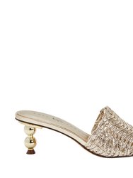 The Beed Too Zig Zag  Sandal - Gold - Gold