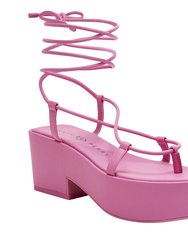 The Busy Bee Lace up Sandal - Wild Rose