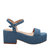 The Busy Bee Strappy Sandal - Blue Denim