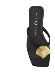 The Camie Shell Sandal - Black
