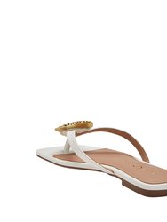 The Camie Shell Sandal -  Optic White 
