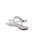 The Camie Stone Sandal - Silver